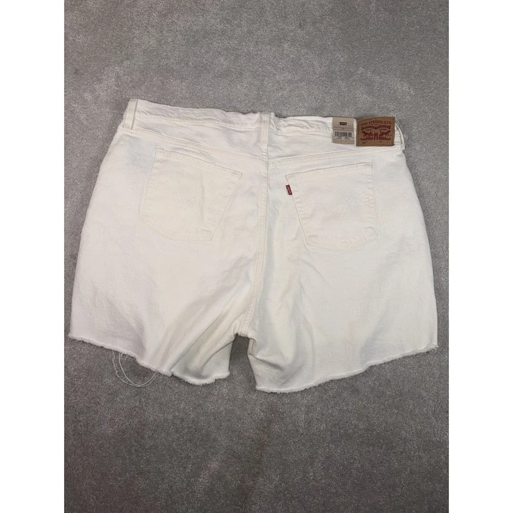 levis 501 shorts white‎ button fly nwt 18w